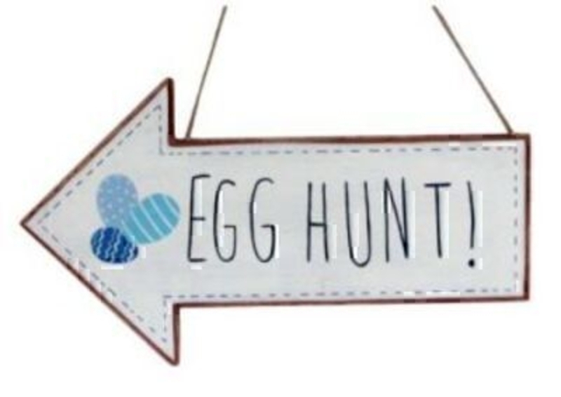 Blue and White Easter Egg Hunt Arrow by Gisela Graham